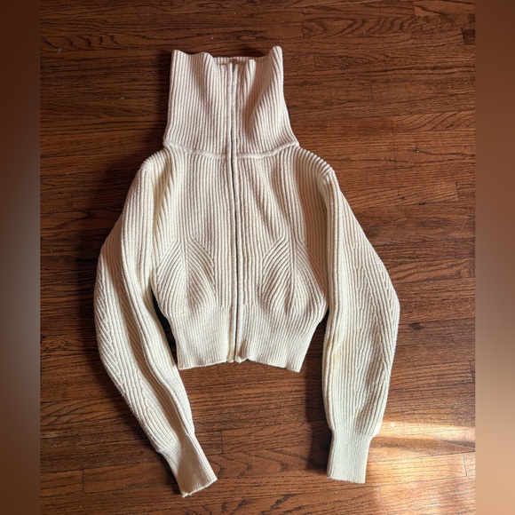 Derek Lam Jayne layered zip front sweater